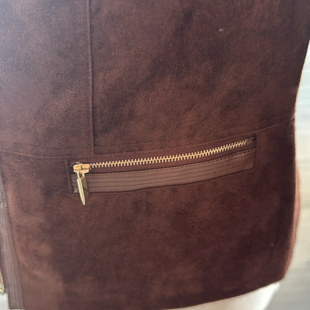 Laura ashley petite small brown suede jacket - Picture 3 of 5